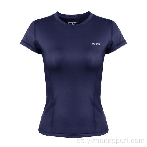 Camiseta para mujer de ajuste seco que absorbe la humedad y transpirable